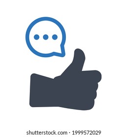 Feedback message icon.approve,review (vector illustration)