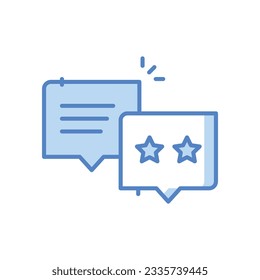 Iconos de mensajes de retroalimentación, ilustración de material vectorial.