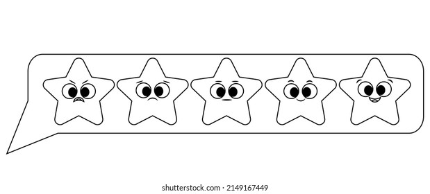 Feedback in a Message with a Rating in the form of Heart in linear