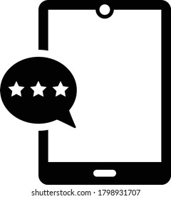 Feedback, message, review black icon