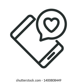 feedback - minimal line web icon. simple vector illustration. concept for infographic, website or app.