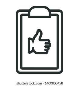 feedback - minimal line web icon. simple vector illustration. concept for infographic, website or app.