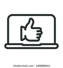 feedback - minimal line web icon. simple vector illustration. concept for infographic, website or app.