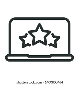 feedback - minimal line web icon. simple vector illustration. concept for infographic, website or app.
