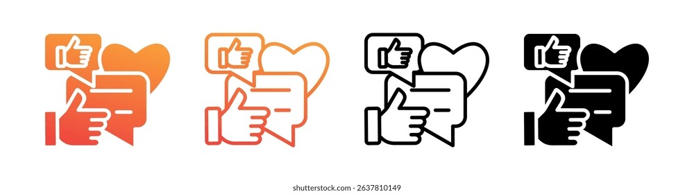 Feedback Multi Style Icon Set Vector