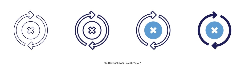 Feedback notification icon in 4 different styles. Thin Line, Line, Bold Line, Duotone. Duotone style. Editable stroke.