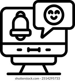 Feedback Notification Vector Line Icon Element