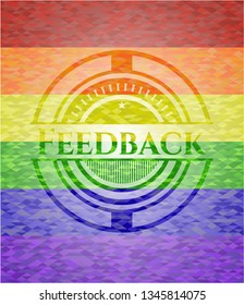 Feedback on mosaic background with the colors of the LGBT flag