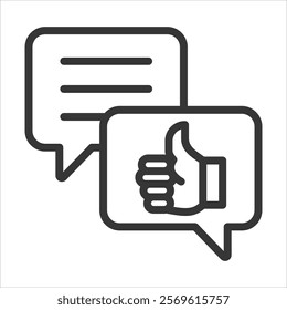 Feedback Outline Icon Vector Illustration