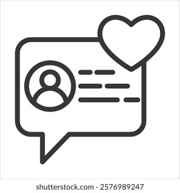 Feedback Outline Icon Vector Illustration