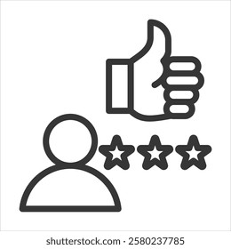 Feedback Outline Icon Vector Illustration