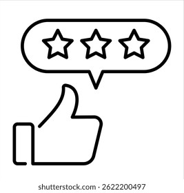Feedback Outline icon vector illustration 