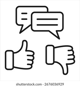 Feedback Outline Icon Vector Illustration