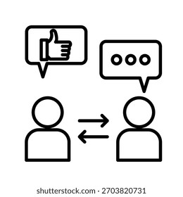 Vektorgrafik des Feedback-Gliederungssymbols