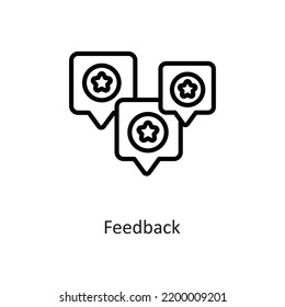 Feedback Outline Vector Icon Design illustration on White background. EPS 10 File