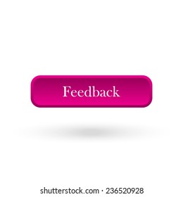 Feedback pink vector button for a site