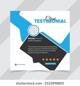 Feedback post design, client satisfaction, clients says, client testimonial design.