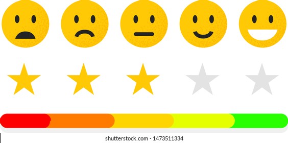 Emoji Rating Scale Images, Stock Photos & Vectors | Shutterstock