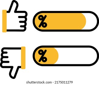 Feedback rate, illustration, vector on a white background.