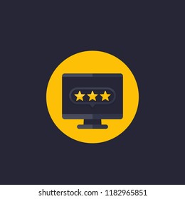 feedback and rating, customer review vector icon