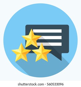 Feedback And Rating Flat Icon