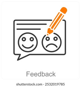 Feedback and rating icon concept