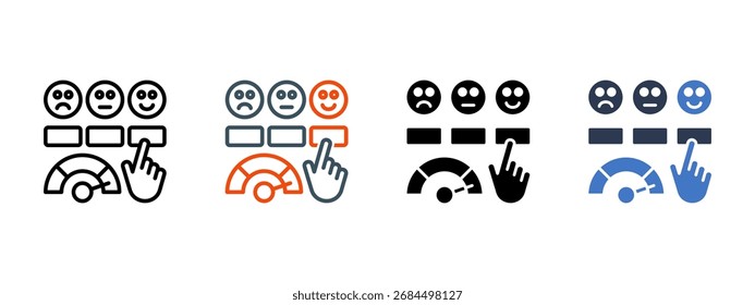Comentarios Clasificación Ilustración vectorial de estilo de icono múltiple