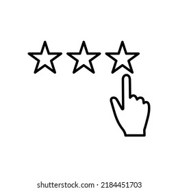 Feedback, rating outline icon. Line art vector.