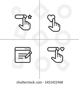 Feedback rating rate, favorite icon set ransparent background