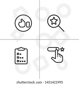 Feedback rating rate, favorite icon set ransparent background