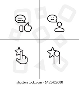 Feedback rating rate, favorite icon set ransparent background