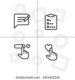 Feedback rating rate, favorite icon set ransparent background
