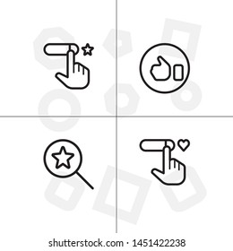 Feedback rating rate, favorite icon set ransparent background