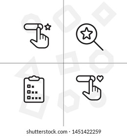 Feedback rating rate, favorite icon set ransparent background