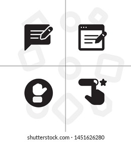 Feedback rating rate, favorite solid filled glyph icon set ransparent background