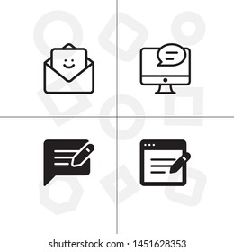 Feedback rating rate, favorite solid filled glyph icon set ransparent background