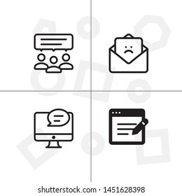 Feedback rating rate, favorite solid filled glyph icon set ransparent background
