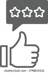 Feedback rating, reviews gray icon