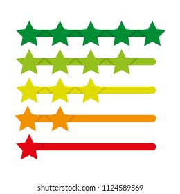 Feedback rating star icon set