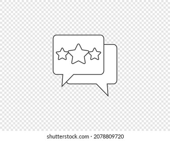 Feedback, rating, star icon. Vector illustration. Flat design.