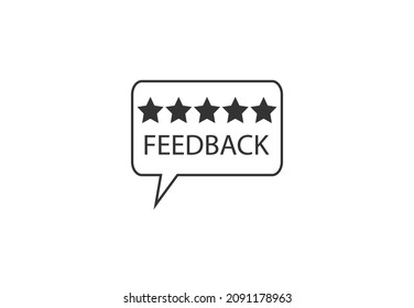 Feedback, rating with star icon. Vector illustration.