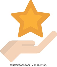 Feedback Rating Star Icon Vector Flat Illustration