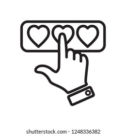 feedback rating vector icon in trendy flat style 