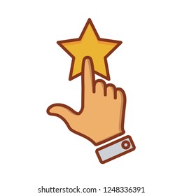 feedback rating vector icon in trendy flat style 