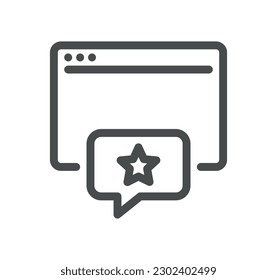 Esquema de iconos y vector lineal relacionados con la retroalimentación.