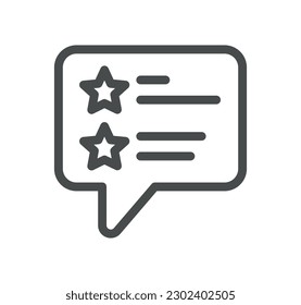 Feedback related icon outline and linear vector.