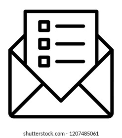 A feedback report inside envelope depicting postal survey report 