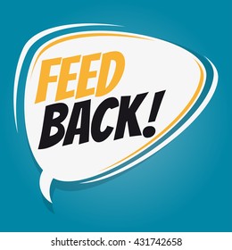 feedback retro speech bubble