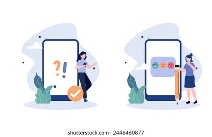 Feedback and review concept illustration vector