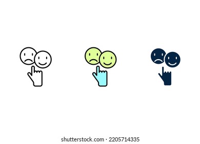 Feedback and review concept line icon. Simple element illustration. Feedback and review concept outline symbol design.
